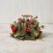 Red Plaid Lotus Pod Single Spike Candle Holder - Handcrafted Christmas Decorations - Holiday Tree